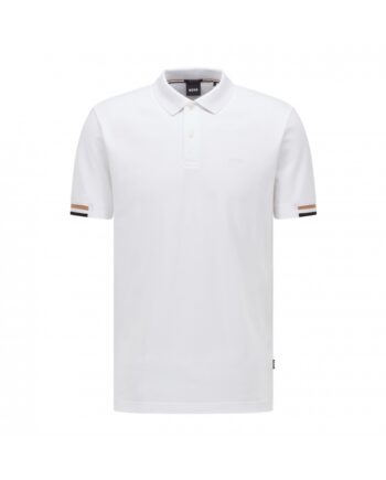 Hvid Boss Polo Tee Shirt Til Herre Regular Fit - Boss Shirt