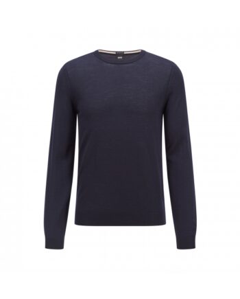 Navy Boss Sweatee Shirt Til Herre - Boss Shirt