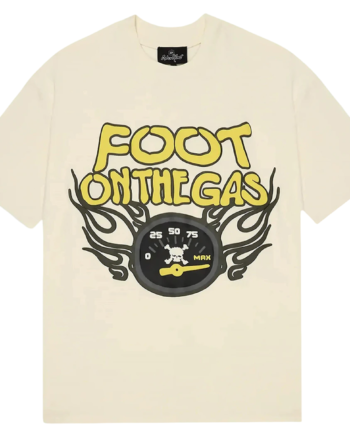 Hvid Broken Planet Foot The Gas Shirt Vanilla White - Broken Planet Shirt