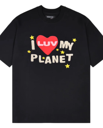 Sort Broken Planet Luv Planet Shirt Midnight Black - Broken Planet Shirt