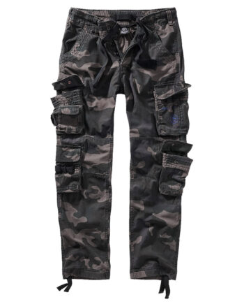 Sort Brandit Pure Vintage Cargobukser Slim Camo - Brandit Jeans  - 4051773092446