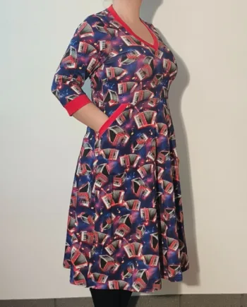 Blå Dana Kjole Accordion - Amamiko Jeans