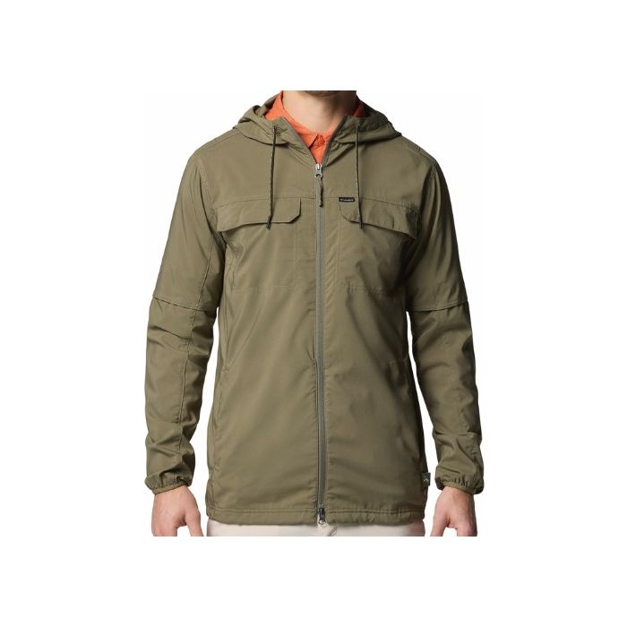 Grøn Columbia Skien Valley Hooded Shirt Stone Green - Columbia Shirt