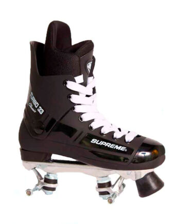 Sort Supreme Turbo Aluminium Side Side Rulleskøjte Kun Støvle Understel - Supreme Rollers SkoSneaksers  - 5711697000703