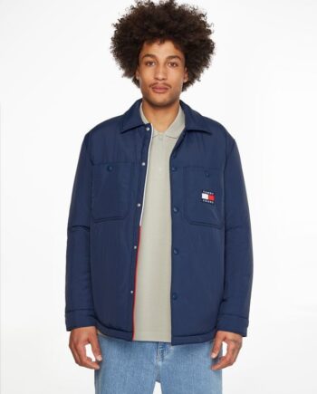 Blå Tjm Badge Padded Jacket - Tommy Jeans Jeans  - 8720117787282