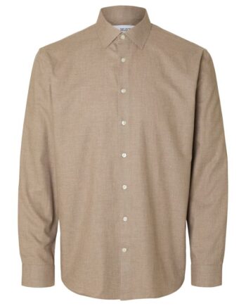 Blå Slhreg Leo Heather Shirt Noos - Selected Shirt  - 5715719792096