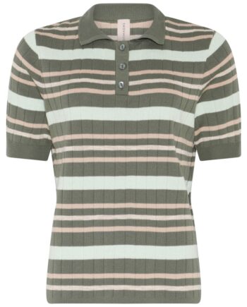 Grøn Skovhuus Kvinde Jane Polo Shirt Myrtle Green - Skovhuus Shirt  - 5711419496876