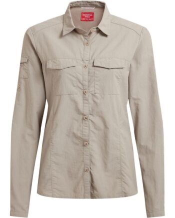 Beige (SOFT MUS Craghoppers Womens Nosilife Adventure Shirt Iii Beige Soft Mushroom - Craghoppers Shirt  - 5063260103978