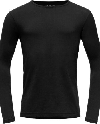 Sort Devold Mens Breeze Plus Merino 200 Shirt Black - Devold Shirt  - 7028567675793