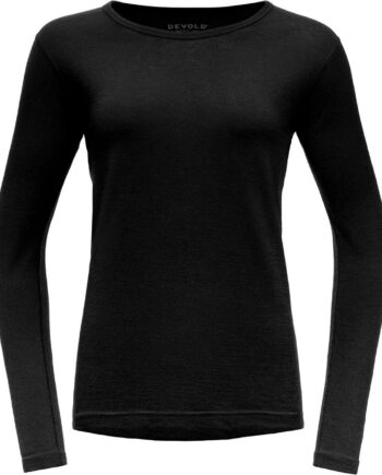 Sort Devold Womens Breeze Plus Merino 200 Shirt Black Large - Devold Shirt  - 7028567675526