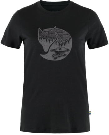 Sort Fjallraven Abisko Wool Fox Shirt Black Iron Grey - Fjällräven Shirt  - 7323450862022