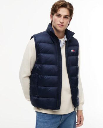 Blå Tjm Light Down Packable Vest - Tommy Jeans Jeans  - 8721386311437