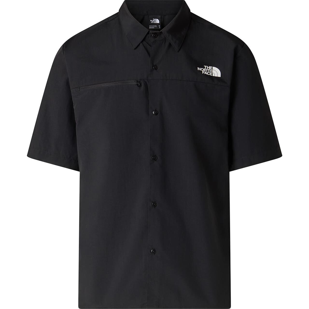 Sort The North Face Mens Packable Short Sleeve Shirt Tnf Black Large - The North Face Shirt - 198266072531