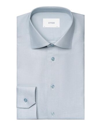 40 Semi Solid Dobby Shirt - Eton Shirt  - 7313584006447