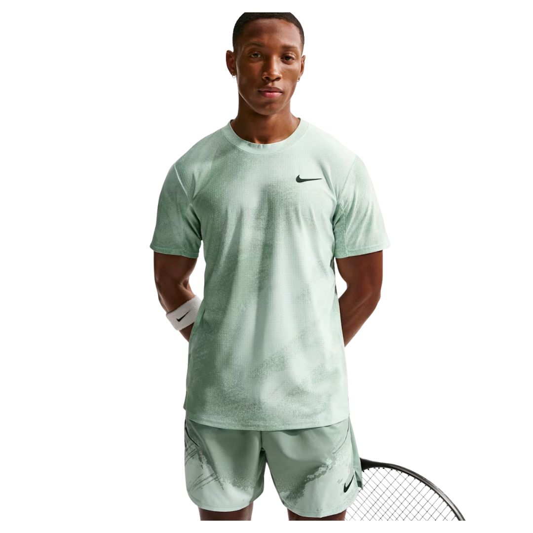 Grøn Nike Court Dri Fit Slam Shirt Barely Green Steam - Nike Shirt
