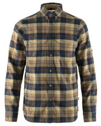 Brun (DARK SAND Fjallraven Mens Singi Heavy Flannel Shirt Brun Dark Sand 227 Large - Fjällräven Shirt  - 7323450648992