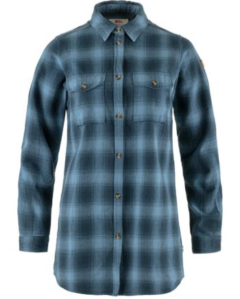 Blå (MTN BLUE-D Fjallraven Womens Vik Twill Shirt Blå Mtn Blue Dawn Blue 570 543 Small - Fjällräven Shirt  - 7323450937447