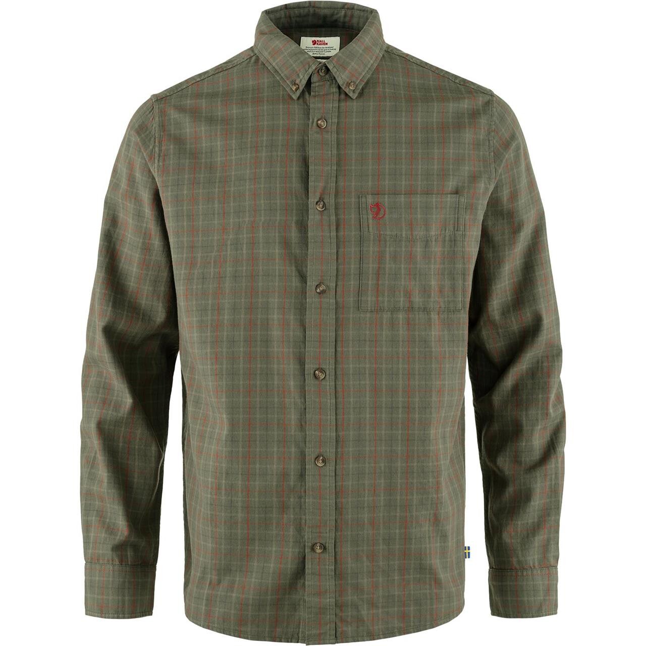 Grøn Fjallraven Mens Srmland Lite Flannel Shirt Laurel Green Olive 625 622 Medium - Fjällräven Shirt - 7323450925048