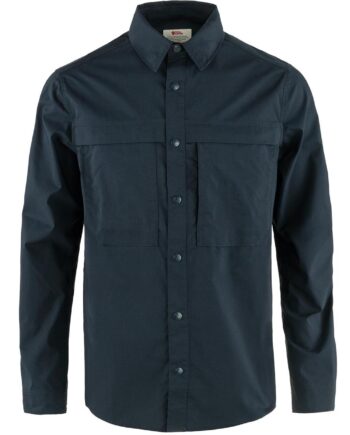 Blå (DARK NAVY/ Fjallraven Mens Abisko Trail Shirt Blå Dark Navy 555 Medium - Fjällräven Shirt  - 7323451001550