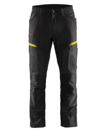 BlÅklder 1456 Service Buks Med Stretch Sort High Vis Gul Herre Sort High Vis Gul C44 Servicebukser Beklædning Stretch Bukser - BlÅklÄder Jeans  - 7330509651209
