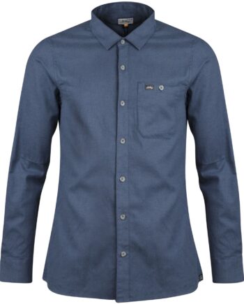 Mid Blue Lundhags Ekren Solid Shirt Skjorte Herre Blå - Lundhags Shirt  - 7045952591742
