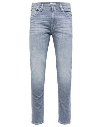 Grå Slhslim Leon 22604 Grey Jns - Selected Jeans  - 5715220906203