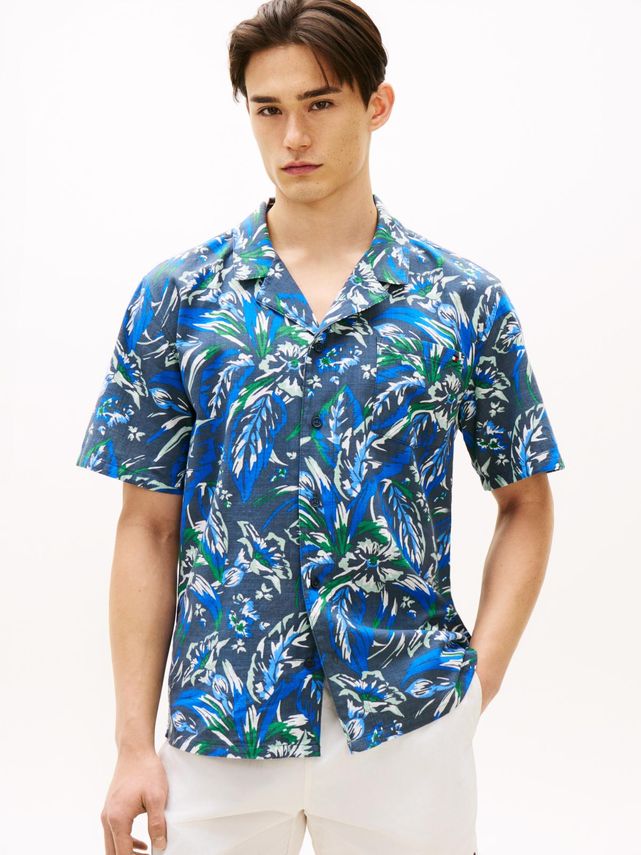 L Woven Bow Ing Shirt Print - Tommy Hilfiger Shirt  - 8721289473119