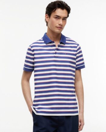 Blå Tjm Reg Stripe Jersey Polo Ext - Tommy Jeans Jeans  - 8721386329302