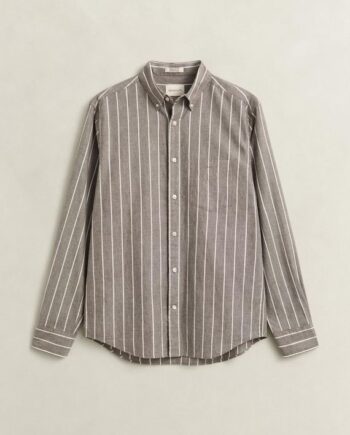 Khaki Reg Poplin Melange Stripe Shirt - Gant Shirt  - 7325708855633
