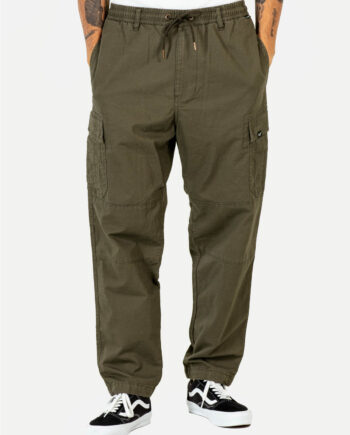 Dark Olive Reell Reflex Loose Cargobukser Mørk Oliven - Reell Jeans  - 4051015315555