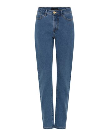 Micha Bukser Dame Denim Bomuld Mørkeblå Str - Micha Jeans