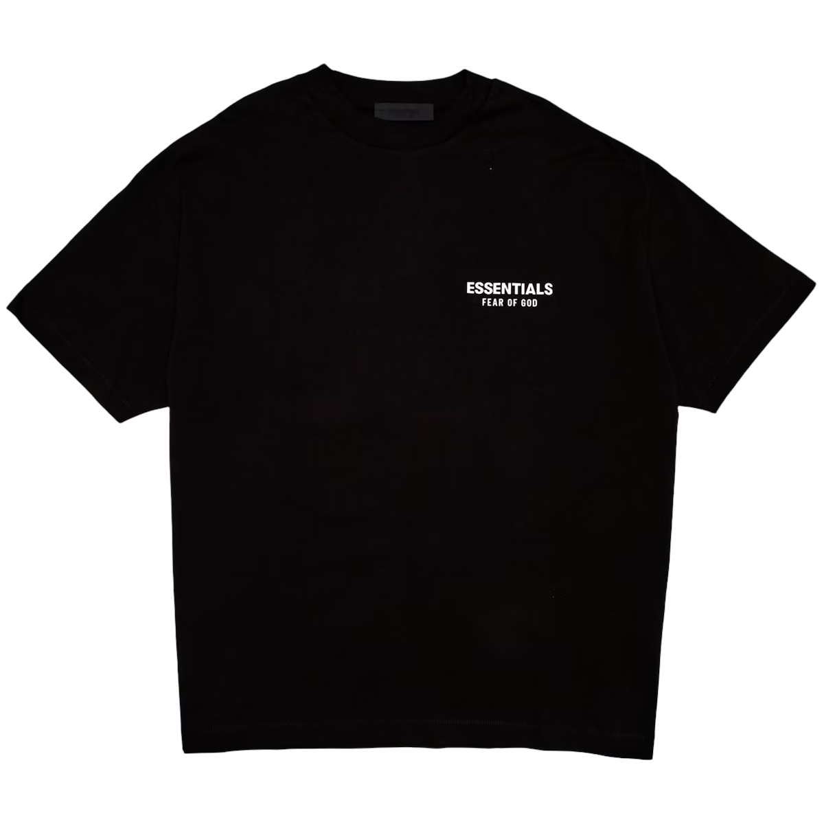 Sort Fear God Essentials Jersey Crewneck Shirt Black - Fear Of God Shirt - 2583625033106