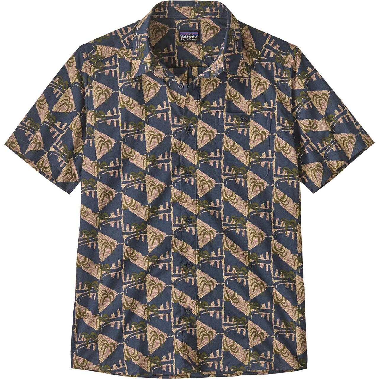 Blå (JAGUAR GEO Patagonia Mens Shirt Blå Jaguar Geo:dolomite Blue Large - Patagonia Shirt - 198077733195