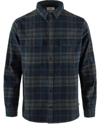 Blå (DARK NAVY- Fjallraven Mens Vik Twill Shirt Blå Dark Navy Basalt 555 050 Medium - Fjällräven Shirt  - 7323450899554