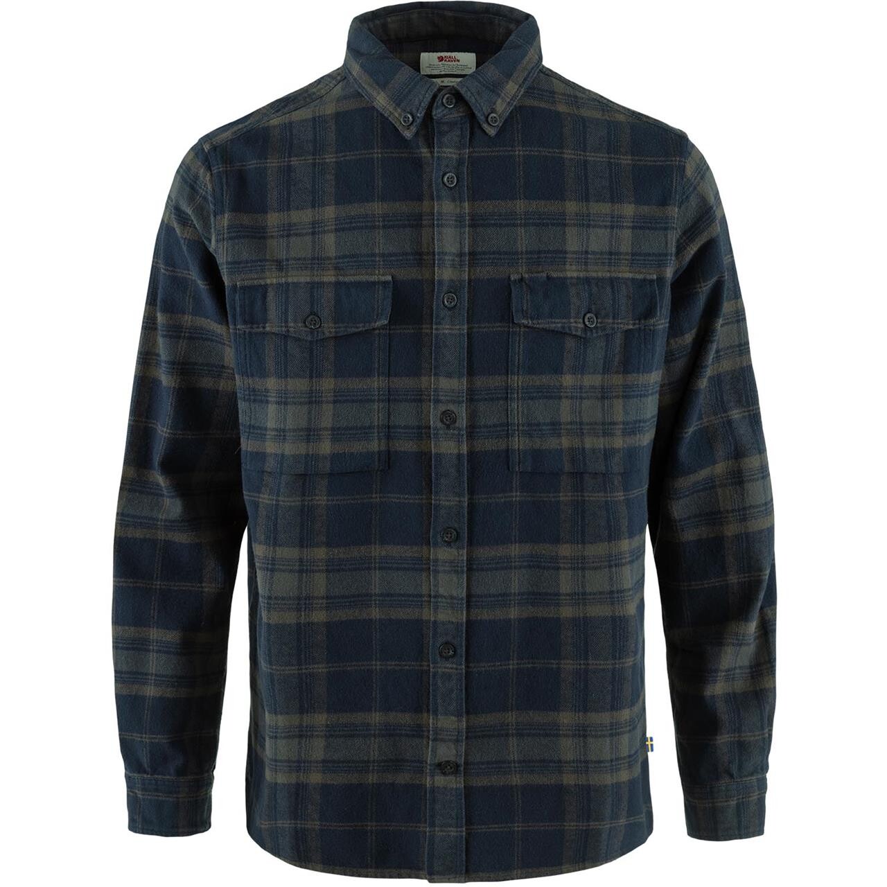 Blå (DARK NAVY- Fjallraven Mens Vik Twill Shirt Blå Dark Navy Basalt 555 050 Medium - Fjällräven Shirt - 7323450899554