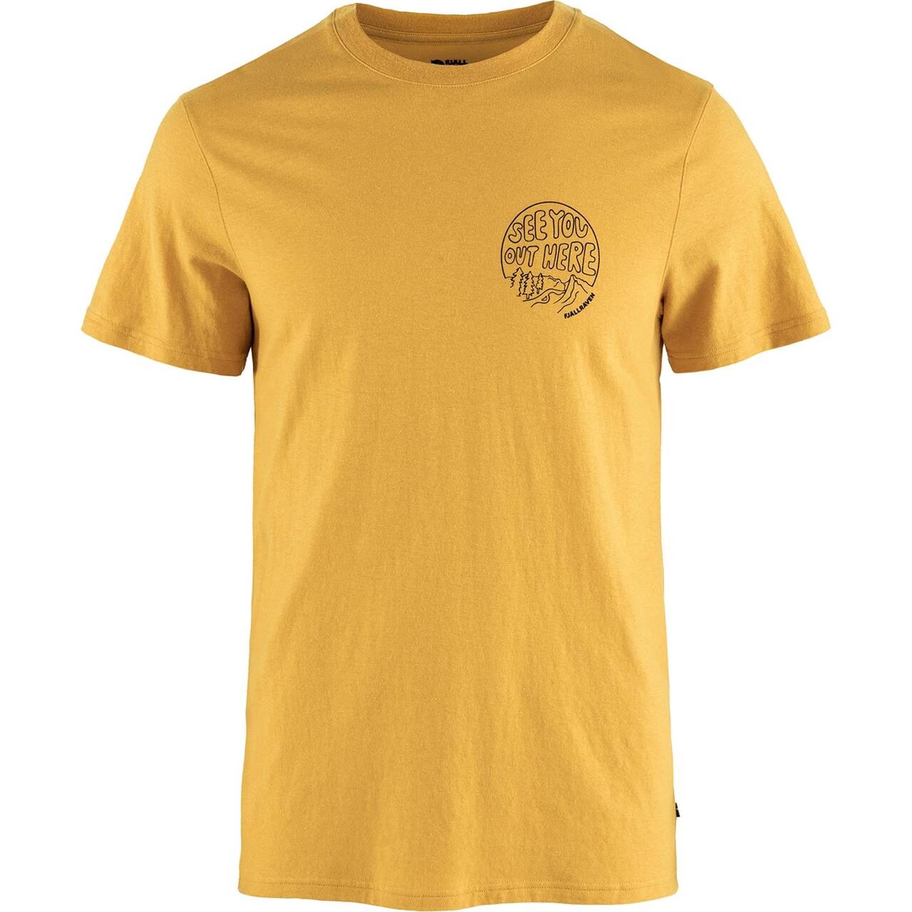 Gul (OCHRE/160) Fjallraven Mens Hemp Blend Out Here Shirt Gul Ochre 160 Large - Fjällräven Shirt - 7323451084348