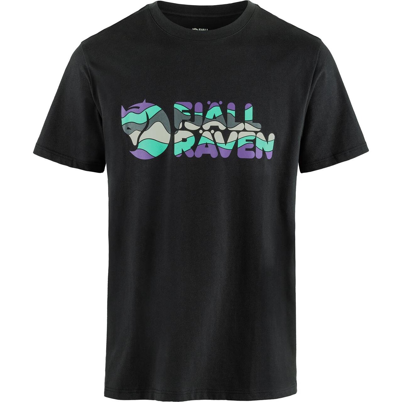 Sort Fjallraven Mens Multicolor Logo Shirt Black 550 Large - Fjällräven Shirt - 7323451084584