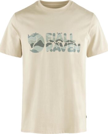 Hvid Fjallraven Mens Multicolor Logo Shirt Chalk White 113 Large - Fjällräven Shirt  - 7323451084560