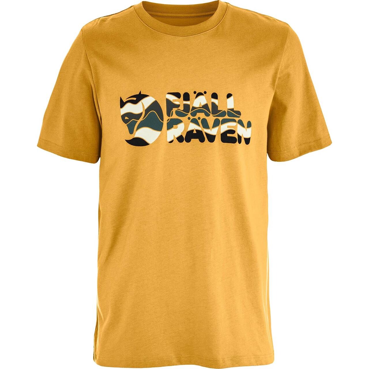 Gul (OCHRE/160) Fjallraven Mens Multicolor Logo Shirt Gul Ochre 160 Large - Fjällräven Shirt - 7323451156014