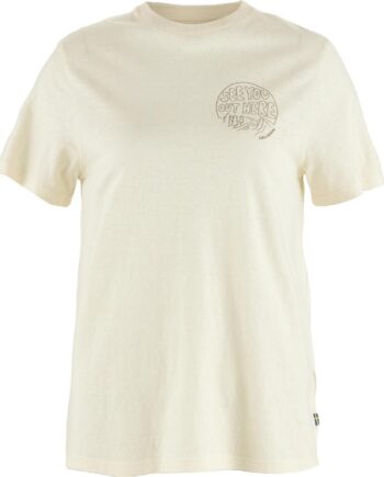 Hvid Fjallraven Womens Hemp Blend Out Here Shirt Chalk White 113 Large - Fjällräven Shirt  - 7323451088049
