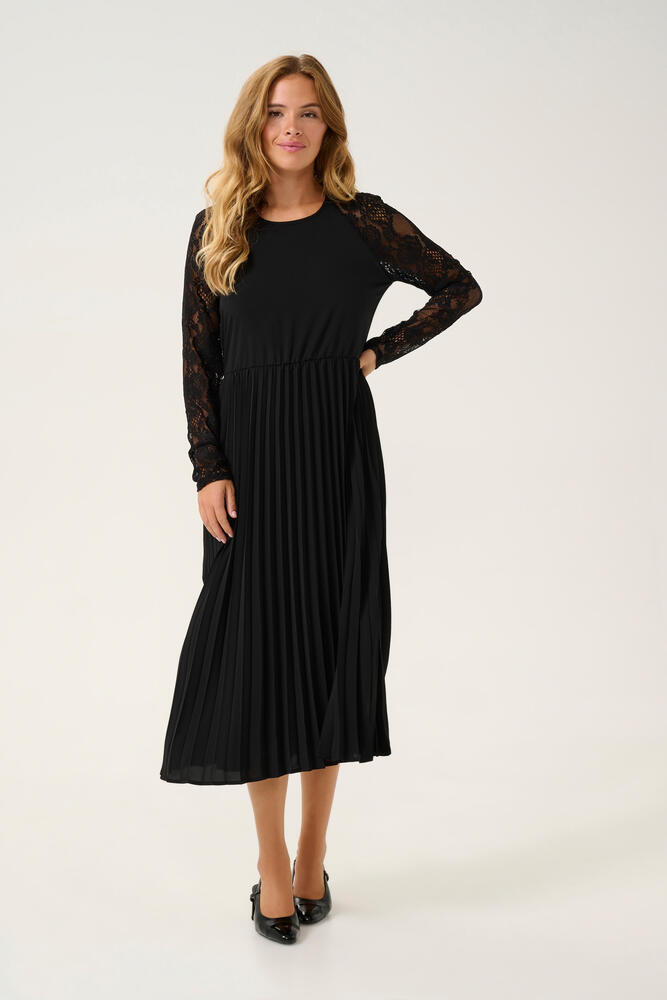 Sort Midi Kjole Culua Black Culture - Culture Jeans - 5715576132547