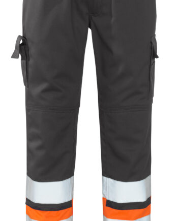 Marine/hi-vis O Mascot Bukser Med Knælommer Safe Compete - Mascot® Jeans  - 5707209985064