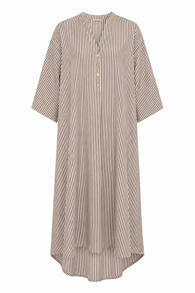 Kjole Mumbai Stripe Brun Gaspar - Gaspar Jeans - 1233445123051