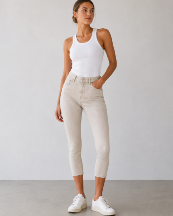 Capri Bukser Dora Milano Beige Anna Montana - Anna Montana Jeans  - 4099573403437