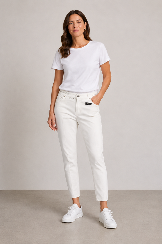 Hvid Jeans Angelika Slim Fit Anna Montana - Anna Montana Jeans - 4043614577755