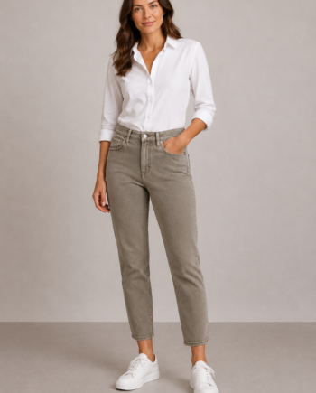Jeans Angelika Slim Fit Lys Oliven Anna Montana - Anna Montana Jeans  - 4099573067110