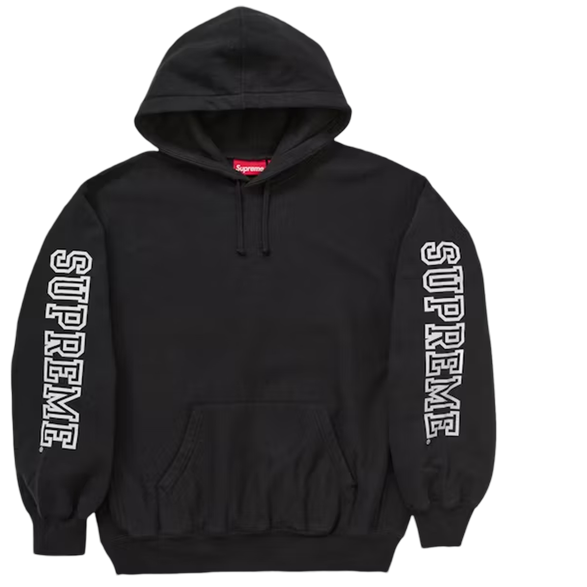 Sort Supreme Collegiate Sleeve Hooded Sweatee Shirt Black - Supreme Shirt