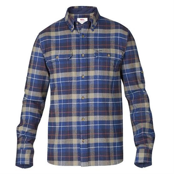 Fjallraven Sarek Heavy Flannel Shirt Mens Navy - Fjällräven Shirt - 7323450056568