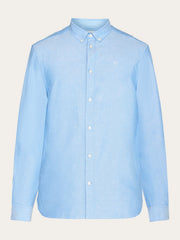 1235 Lapis Blue Harald Owl Oxford Regular Fit Shirt Gots Vegan - Shirt  - 5715356214180