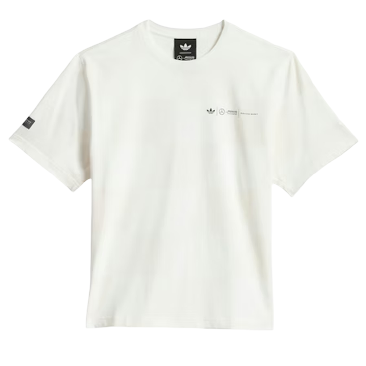 Hvid Adidas Bad Bunny Mercedes Amg Petronas Formula Team Shirt Core White Chalk White - Adidas Shirt - 4068815610209